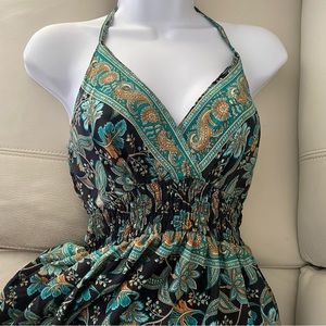 Beautiful bohemian silk summer dress directly from Sorento, Italy